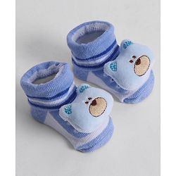 Cute Walk by Babyhug Socks With Animal Applique - Blue