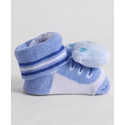 Cute Walk by Babyhug Socks With Animal Applique - Blue