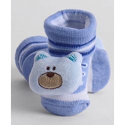 Cute Walk by Babyhug Socks With Animal Applique - Blue
