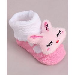 Cute Walk by Babyhug Socks With Animal Applique - Pink