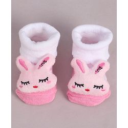 Cute Walk by Babyhug Socks With Animal Applique - Pink