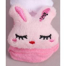 Cute Walk by Babyhug Socks With Animal Applique - Pink