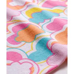 Babyhug Cotton Knit Full Sleeves Co-ords Night Suit with Cloud Print - Multicolor