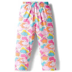 Babyhug Cotton Knit Full Sleeves Co-ords Night Suit with Cloud Print - Multicolor