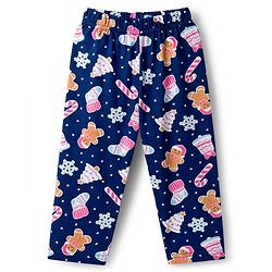 Babyhug Cotton Knit Full Sleeves Co-ord Night Suit With Christmas Theme Print - Navy Blue