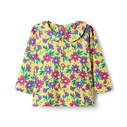 Babyhug Cotton Knit Full Sleeves Co-ord Night Suit With Floral Print - Yellow