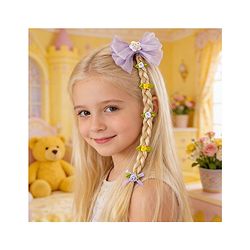 Babyhug Disney Free Size Hair Accessories Combo Sets - Purple & Golden
