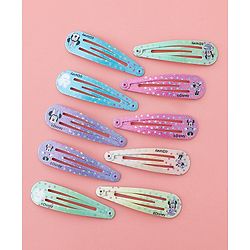 Babyhug Disney Free Size Snap Clips Pack Of 10 - Multicolor
