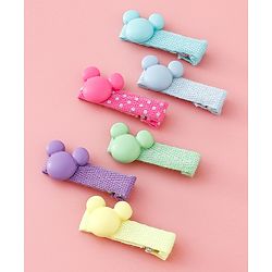 Babyhug Disney Free Size Hair Clips Pack of 6 - Multicolor