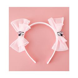 Babyhug Disney Free Size Hair Band with Bow & Minnie Mouse Applique Pack of 2- Pink & Purple