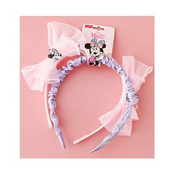 Babyhug Disney Free Size Hair Band with Bow & Minnie Mouse Applique Pack of 2- Pink & Purple