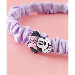 Babyhug Disney Free Size Hair Band with Bow & Minnie Mouse Applique Pack of 2- Pink & Purple