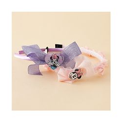 Babyhug Disney Hair Bands With Applique Pack of 2 - Pink & Blue
