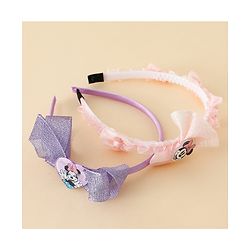 Babyhug Disney Hair Bands With Applique Pack of 2 - Pink & Blue