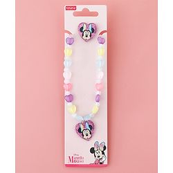 Babyhug Disney Free Size Jewellery Set With Minnie Mouse Print - Multicolor