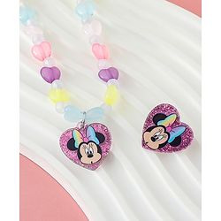 Babyhug Disney Free Size Jewellery Set With Minnie Mouse Print - Multicolor