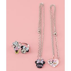 Babyhug Disney Free Size Jewellery Set With Minnie Mouse Print - Multicolor