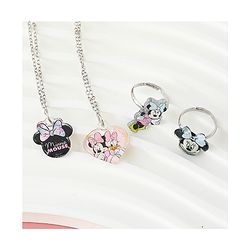 Babyhug Disney Free Size Jewellery Set With Minnie Mouse Print - Multicolor