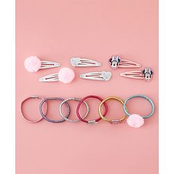Babyhug Disney Free Size Hair Accessories Combo Sets Pack of 12- Mutlicolor