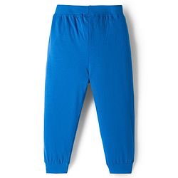 Babyhug Cotton Knit Full Length Lounge Pant With Text Print Pack Of 3 - Yellow Red & Blue