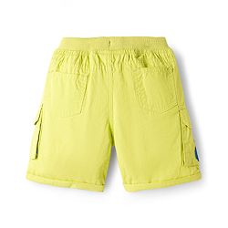 Babyhug Poplin Woven Above Knee Length Bermuda With Aloha Print - Lime Green