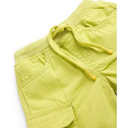 Babyhug Poplin Woven Above Knee Length Bermuda With Aloha Print - Lime Green