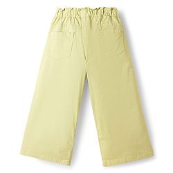Babyhug Twill Woven Full Length Solid Trouser With Stretch - Lime Green