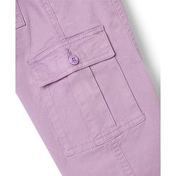 Babyhug Twill Woven Full Length Solid Colour Trousers With Stretch - Yellow