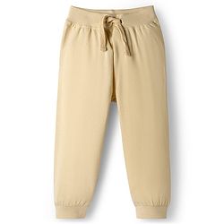 Babyhug Cotton Jersey Knit Full Length Solid Colour Lounge Pant Pack Of 3 - Green Cream & Rust Orange