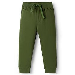 Babyhug Cotton Jersey Knit Full Length Solid Colour Lounge Pant Pack Of 3 - Green Cream & Rust Orange