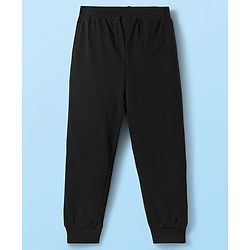 Babyhug Cotton Jersey Knit Full Length Solid Color Lounge Pants with Tape Detailing Pack of 3 - Multicolor