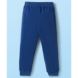 Babyhug Cotton Jersey Knit Full Length Solid Color Lounge Pants with Tape Detailing Pack of 3 - Multicolor