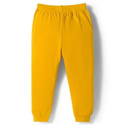 Babyhug Cotton Knit Full Length Lounge Pants with Sports Theme Print Pack of 3 - Yellow Mint & Black