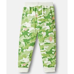 Babyhug Cotton Jersey Knit Full Length Camouflage Printed Lounge Pants Pack Of 2 - Multicolour