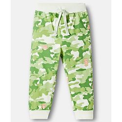 Babyhug Cotton Jersey Knit Full Length Camouflage Printed Lounge Pants Pack Of 2 - Multicolour
