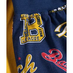 Babyhug Cotton Jersey Knit Full Length Lounge Pants With Athletic Theme Print Pack Of 2 - Multicolour