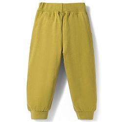 Babyhug Cotton Knit Full Length Lounge Pant With Adventure Ready Print - Olive Green