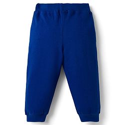 Babyhug Cotton Knit Full Length Lounge Pant With Fun Time Print - Navy Blue