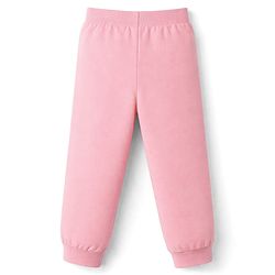 Babyhug Cotton Jersey Knit Full Length Lounge Pants With Text Patch & Bow Applique Pack of 3 - Navy Blue Light & Dark Pink