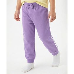 Babyhug Cotton Jersey Knit Full Length Solid Lounge Pants With Bow Applique Pack of 3 - Multicolor