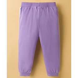 Babyhug Cotton Jersey Knit Full Length Solid Lounge Pants With Bow Applique Pack of 3 - Multicolor