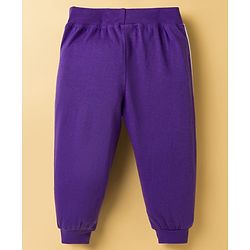 Babyhug Cotton Jersey Knit Full Length Solid Lounge Pants With Bow Applique Pack of 3 - Multicolor