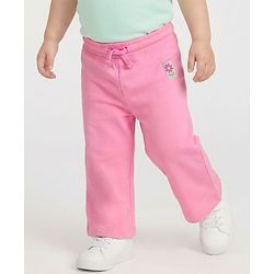 Babyhug Cotton Knit Full Length  Lounge Pant with Floral Print Pack of 3 - Pink & Purple