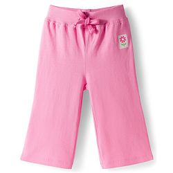 Babyhug Cotton Knit Full Length  Lounge Pant with Floral Print Pack of 3 - Pink & Purple