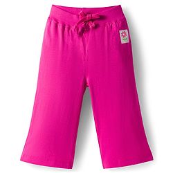 Babyhug Cotton Knit Full Length  Lounge Pant with Floral Print Pack of 3 - Pink & Purple