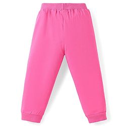 Babyhug Cotton Jersey Knit Full Length Lounge Pants with Text Print Pack of 3 - Orange Green & Pink