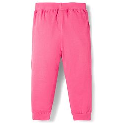 Babyhug Cotton Jersey Knit Full Length Lounge Pant With Floral Print Pack Of 2 - Navy Blue & Pink