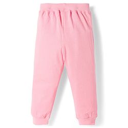 Babyhug Cotton Jersey Knit Full Length Lounge Pant With Heart Print Pack Of 2 - Red & Pink