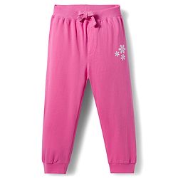 Babyhug Cotton Knit Full Length Lounge Pant With Floral Print Pack Of 2 - Pink & Yellow