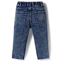 Babyhug Full Length Washed Denim Jeans With Stretch - Blue